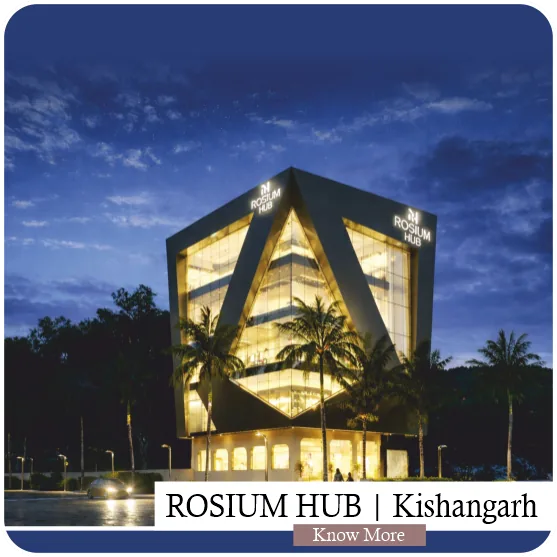 Rosium Hub commercial building in Kishangarh, Ajmer