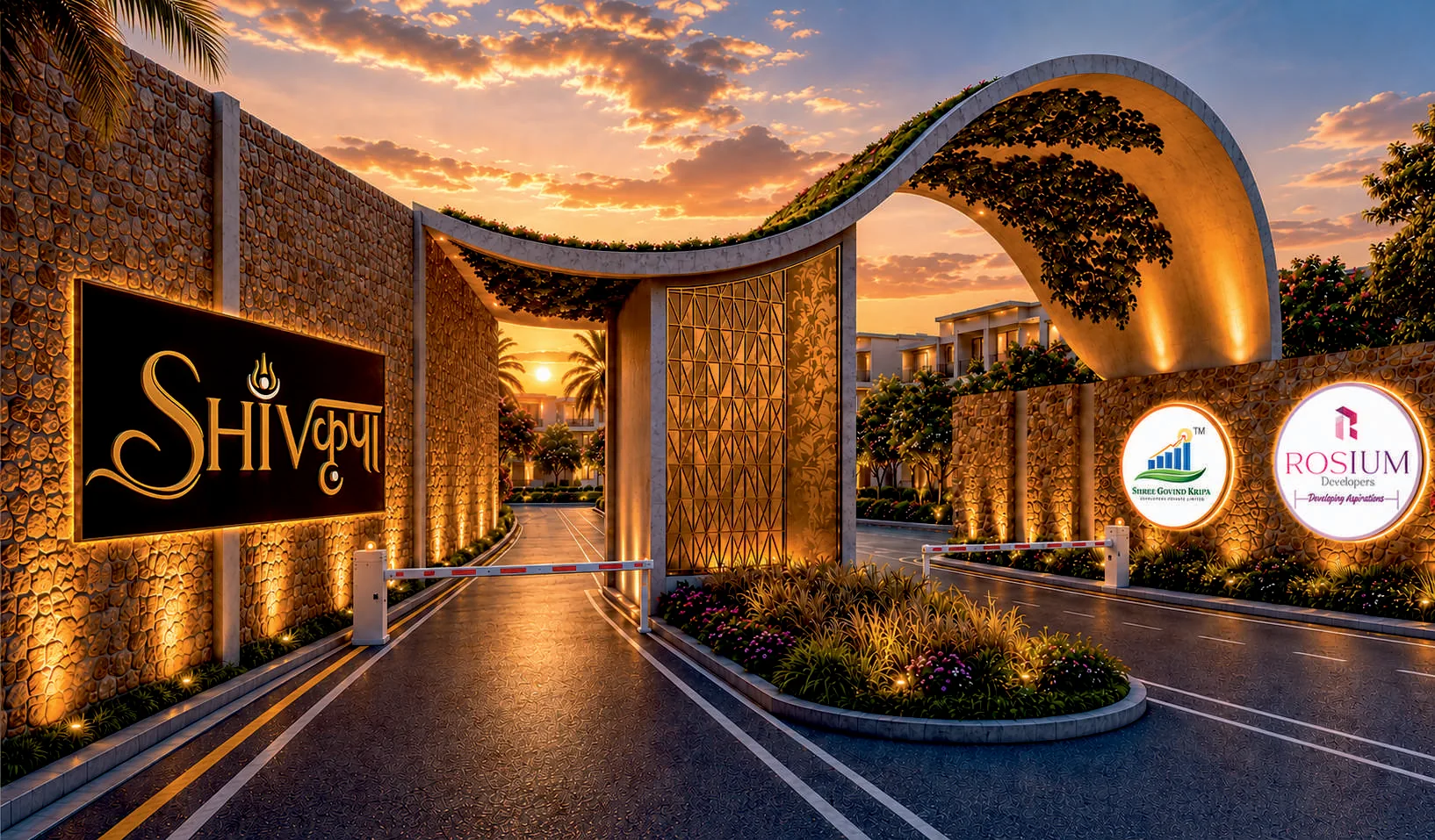 Shiv Kripa gated residential township entrance gate, Ajmer