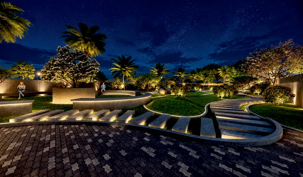 Landscaped park and green open spaces at Shiv Kripa, Ajmer